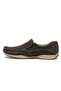 Marine 100% Genuine Leather Elastic 51101 Men's Shoes BROWN - 3