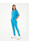Blue Comfort Fit Crop Modal Fabric Sweatshirt 50283137-Vr036 - 4