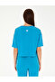 Blue Comfort Fit Crop Modal Fabric Sweatshirt 50283137-Vr036 - 5