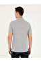 Light Gray Melange Slim Fit 100% Cotton Buttoned Polo Collar T-Shirt 50297406-Vr091 - 5