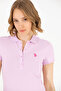 Women's Light Pink Basic Polo Neck T-Shirt 50262675-Vr211 - 3
