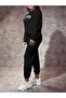 New York Reality Winter Sweatshirt - Black Printed Oversize Raised Crew Neck - 6