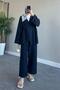 Navy Blue Linen Set - Thin String - 4