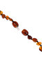 Damla Amber Brown Color Baby Necklace Baroque - 4