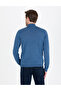 Blue Slim Fit Half Turtleneck Wool Blended Basic Knitwear Sweater 50257313-Vr036 - 5