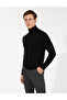Black Slim Fit Turtleneck Basic Knitwear Sweater 50257158-Vr046