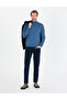 Blue Slim Fit Half Turtleneck Wool Blended Basic Knitwear Sweater 50257313-Vr036 - 4