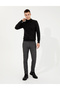 Anthracite Melange Slim Fit Half Turtleneck Basic Sweater 50256965-Vr081 - 4