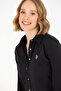 Women's Black Long Sleeve Basic Shirt 50262883-Vr046 - 3