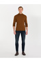Tan Slim Fit Half Turtleneck Wool Blended Basic Knitwear Sweater 50257313-Vr099 - 4
