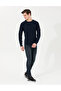 Navy Blue Slim Fit Crew Neck Knitwear Sweater 50258808-Vr033 - 4