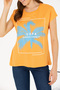 Women's Orange Crew Neck T-Shirt 50262950 -Vr051 - 6