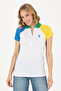 Women's White Polo Neck T-Shirt 50262940-Vr013 - 3