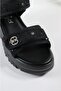 24Y413-2 Women's High-Heeled Premium Sandals with Stone-Embellished Sole - 3