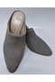 N338 Women's Genuine Leather Closed Toe Heeled Slippers - 4
