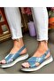 231532 Women's Genuine Leather Feta Cross Strap Sandals