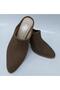 N338 Women's Genuine Leather Closed Toe Heeled Slippers - 3