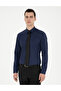 Navy Blue Regular Fit Long Sleeve Classic Shirt 50223108 -Vr033 - 3