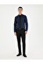 Navy Blue Regular Fit Long Sleeve Classic Shirt 50223108 -Vr033 - 4