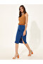 Cobalt Blue Slit Detailed Skirt 50246275 -Vr045 - 3