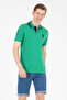 Men's Green Basic Polo Collar T-Shirt 50263001-Vr054 - 4