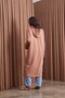 Garnished Long Sweatshirt Camel Loose Fit - 2