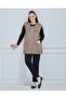 Women's Mink Round Neck Knitwear Buttoned Winter Wool Vest with Pockets - 6