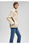 Beige Faux Suede Jacket Loose Fit / Loose Relaxed Fit1110368-86596 - 2