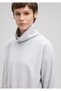 Stand Collar Gray T-Shirt Loose Fit / Loose Relaxed Fit1612285-83096 - 5