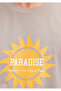 Paradise Printed Brown T-Shirt Loose Fit / Loose Relaxed Cut 0612057-80656 - 6