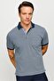 Men's Polo Neck Pocket Jacquard Tshirt Smoked - 8