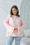 Women's Off-Shoulder Wide Sleeve Crew Neck Long Sleeve Oversize Powder Knitwear Sweater 4091 - 4