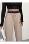 Women's Modal Fabric Wide Cut Bol Cuff Tracksuit Double Pocket Waist Detail - 2