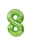 8 Year Old Green Color Number Foil Balloon 8 Eight Number Green Color Helium Flying Balloon Number Balloon - 2