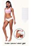 6 Pieces White Laser Cut Women's Panties - No Trace