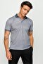 Men's Polo Neck Linen Printed T-shirt Black