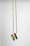 Three-dimensional Steel H Letter Balloon Gold Color Necklace - 2