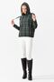 Women's Hooded Checked Short Sweater Green - 2