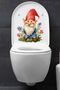 Cute Dwarf and Wild Flowers Themed Toilet Seat Sticker Bathroom Sticker - 6