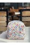 Colorful Flower Patterned Makeup Bag - Small Size - 4