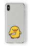 حافظة شفافة مطبوعة بتصميم كتكوت لطيف متوافقة مع هاتف Iphone X وXs