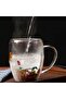 350ml Floral Pattern - Glass Heat Resistant Borosilicate Cup - 4