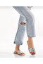 Comfortable Sole Single Strap Stone Flat Heel Women's Evening Dress Slippers - 2