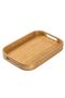3-Piece Bamboo Rectangular Oval Tray - Presentation Coffee Tray - 4
