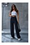 Palazzo Trousers - Black Lycra Cut - 2