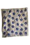 Women's Gray Color Paw Patterned Cotton Handmade Bandana - 3