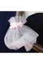 Best Flower Detailed Tulle Bridal Evening Dress with Sleeves Pink - 6