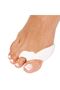 Aveo 2 Pieces Skin/White Color Foot Big Toe Bunion Silicone Bone Protector with Ring Right Left
