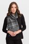 Women's Tricolor Plaid Scarf Smoked - 6