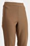 Women's Elastic Waist Flared Leg Tights Trousers Camel - 6